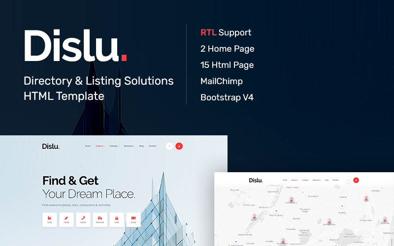 Dislu - Directory & Listings Website Template Dislu - Directory & Listings Website Template