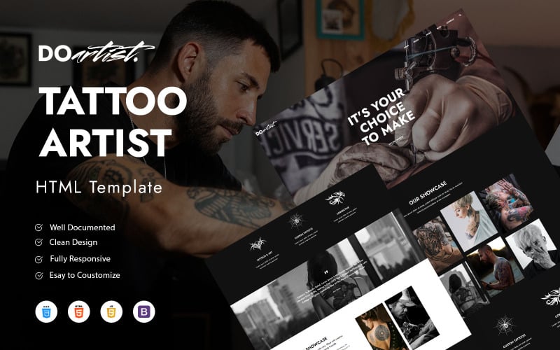 Doartist - Tattoo Artist HTML Template Doartist - Tattoo Artist HTML Template