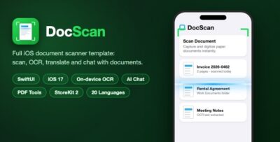 DocScan | AI Document Scanner App With OCR Text Extraction, PDF Tools and Subscriptions - SwiftUI