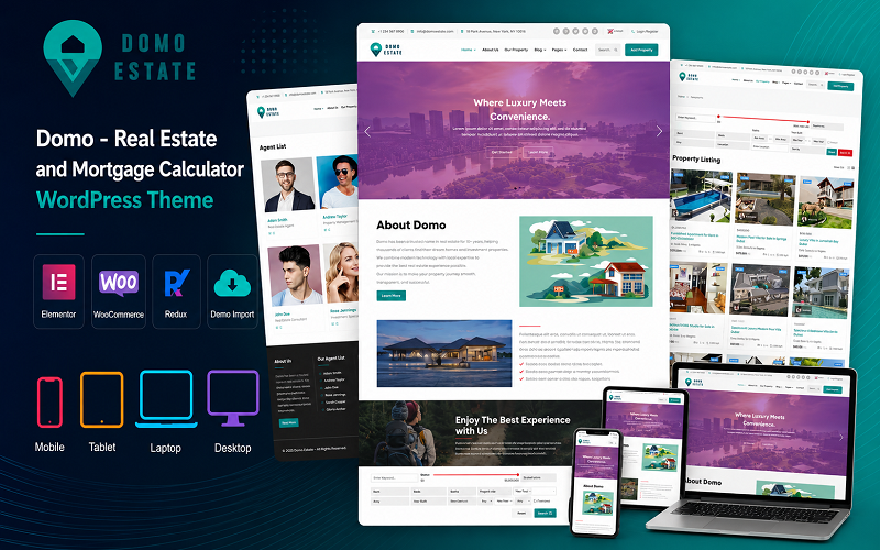 Domo - Real Estate and Mortgage Calculator WordPress Theme Domo - Real Estate and Mortgage Calculator WordPress Theme
