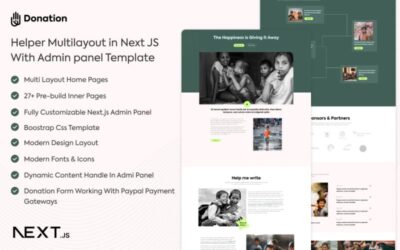 Donation in Next JS with Admin Panel Template