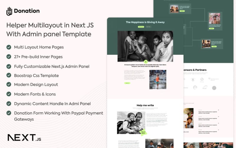 Donation in Next JS with Admin Panel Template Donation in Next JS with Admin Panel Template