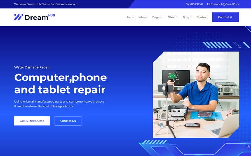 DreamHub Electronics Repair HTML5 Template DreamHub Electronics Repair HTML5 Template