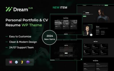 DreamHub - Personal Portfolio & CV Resume WordPress Theme