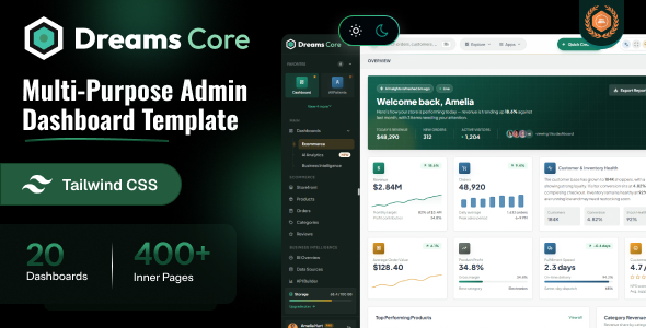 Dreams Core - Multi Purpose Tailwind CSS Admin HTML Template Dreams Core - Multi Purpose Tailwind CSS Admin HTML Template