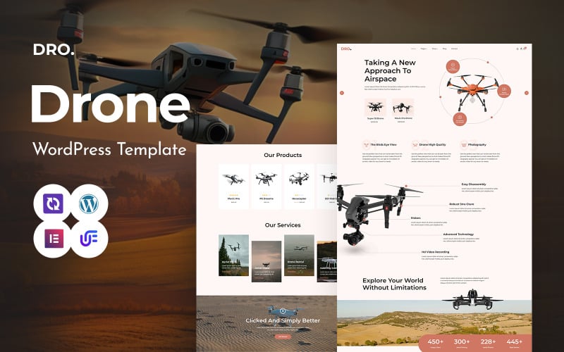 Dron - Drone Startup And Copter Multipurpose WordPress Elementor Theme Dron - Drone Startup And Copter Multipurpose WordPress Elementor Theme