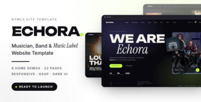 Echora - Music Band, Musician & DJ HTML Template