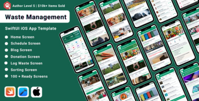 EcoSort | Waste Management and Recycling Tracker SwiftUI iOS App Template