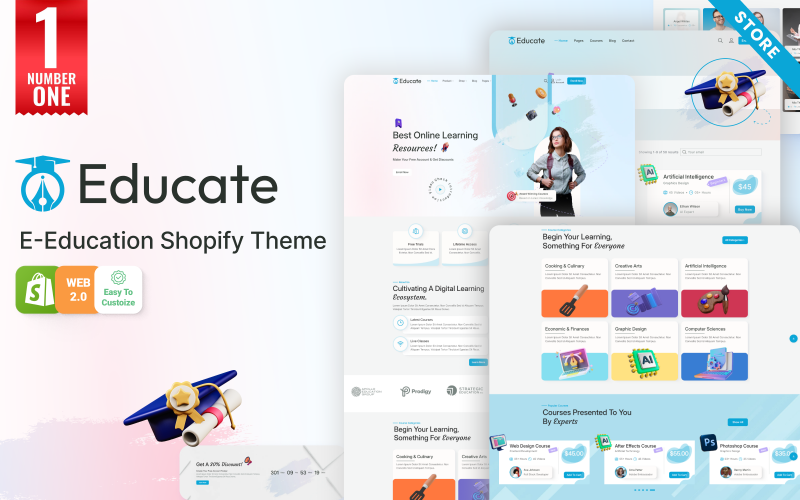 Educate UI - Education Online Course Shopify Theme Educate UI - Education Online Course Shopify Theme
