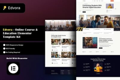 Edvora - Online Course & Education Elementor Template Kit