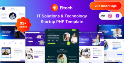 Eitech - PHP IT Solutions & Technology Startup Template