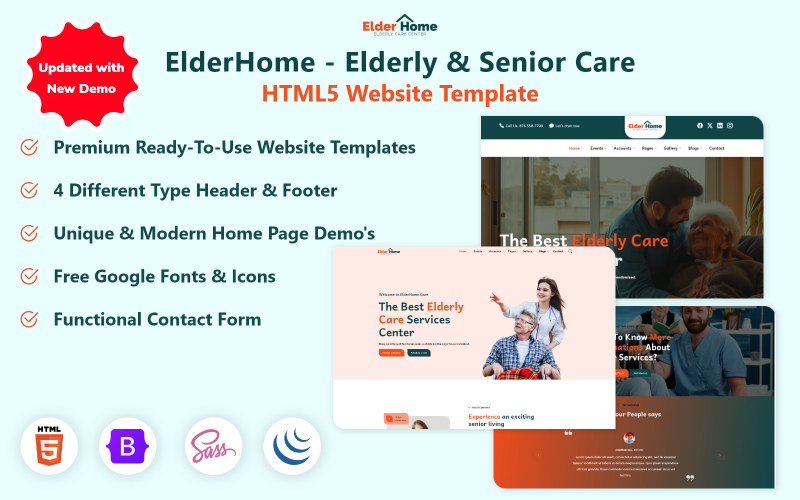 ElderHome - Elderly & Senior Care HTML5 Website Template ElderHome - Elderly & Senior Care HTML5 Website Template
