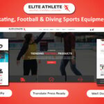 Elite Athlete - Skating, Football & Diving Sports Equipment WooCommerce Elementor Template