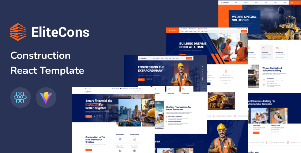 Elitecons - Construction Building React Template Elitecons - Construction Building React Template