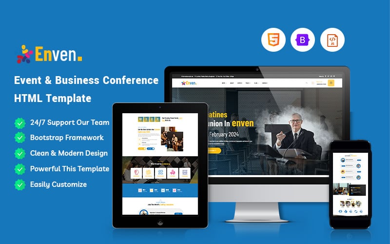 Enven - Event & Business Conference Website Template Enven - Event & Business Conference Website Template