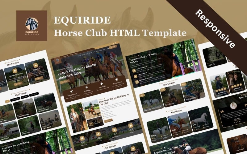 Equiride - Equestrian Club and Horse Riding School HTML5 Website Template Equiride - Equestrian Club and Horse Riding School HTML5 Website Template