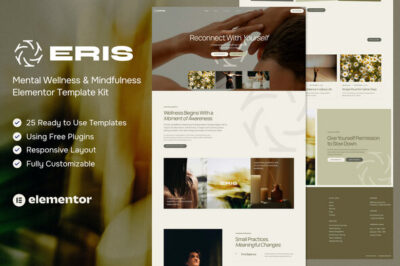 Eris - Mental Wellness & Mindfulness Elementor Template Kit