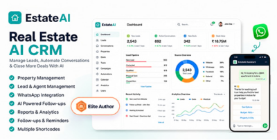 EstateAI - Real Estate AI CRM, Property, Leads, Agents & WordPress Plugin