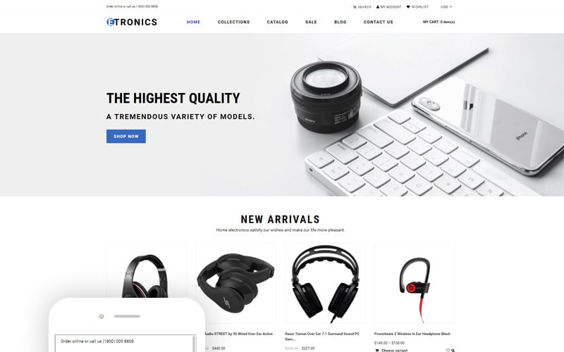 ETRONIX - Electronics Store Ready-To-Use Minimalistic Shopify Theme ETRONIX - Electronics Store Ready-To-Use Minimalistic Shopify Theme