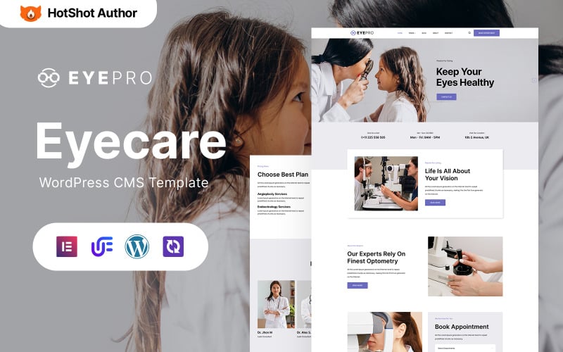Eyepro - Eye Care Optometrist WordPress Elementor Theme Eyepro - Eye Care Optometrist WordPress Elementor Theme