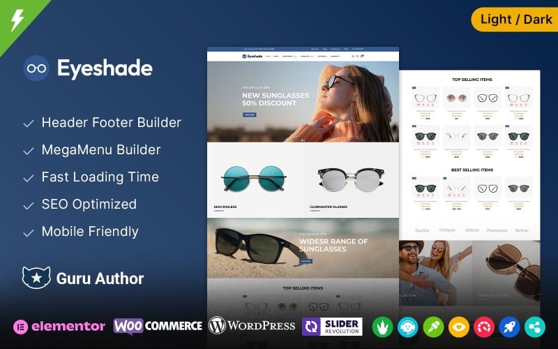 EyeShade - Eye Glasses Goggles and Eye Wear Elementor WooCommerce Theme EyeShade - Eye Glasses Goggles and Eye Wear Elementor WooCommerce Theme