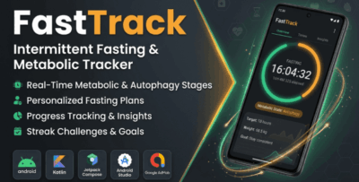 FastTrack | Intermittent Fasting and Metabolic Tracker - Android App Template