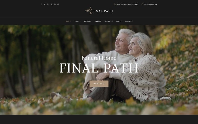 Final Path – Funeral Home Elementor WordPress Theme Final Path – Funeral Home Elementor WordPress Theme
