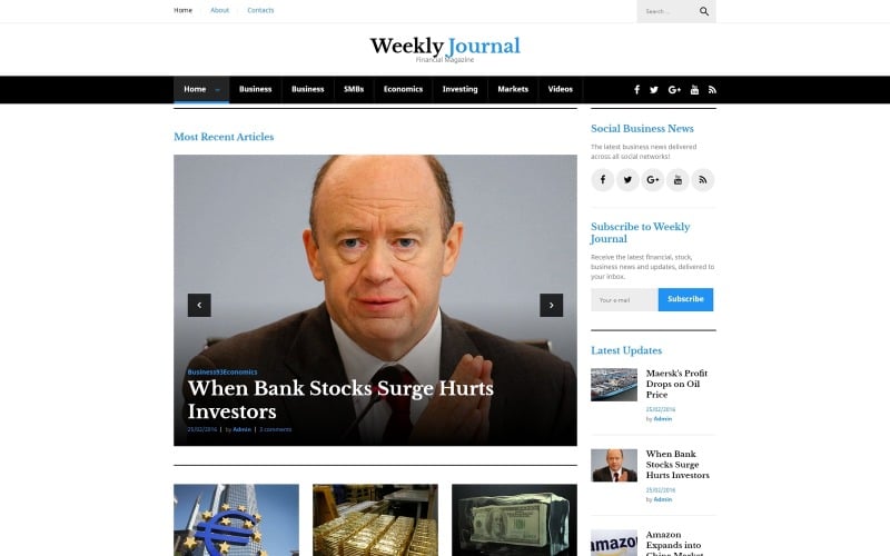 Financial News & Magazine WordPress Theme Financial News & Magazine WordPress Theme