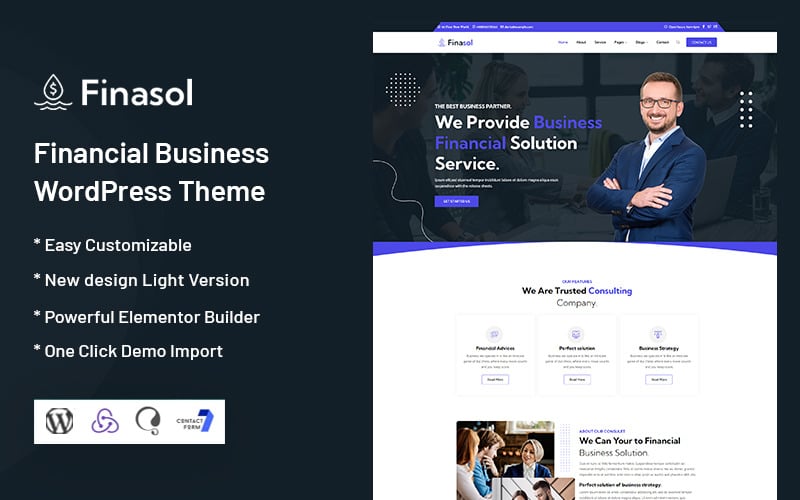 Finasol - Financial Business WordPress Theme Finasol - Financial Business WordPress Theme