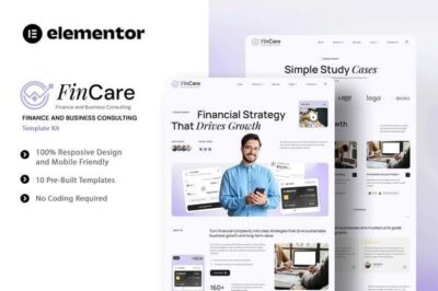Fincare - Finance & Business Consulting Elementor Template Kit