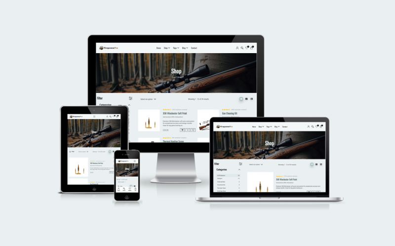 FirePowerPro – Gun Shop eCommerce React Template FirePowerPro – Gun Shop eCommerce React Template