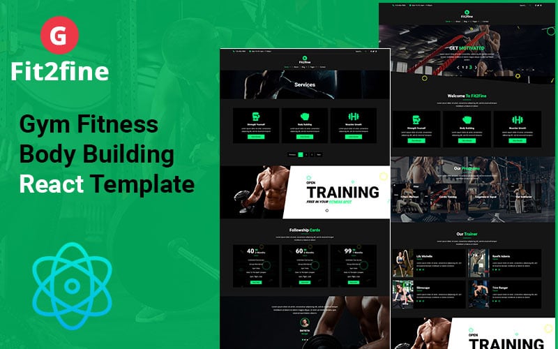 Fit2Fine - Fitness Club React Website Template Fit2Fine - Fitness Club React Website Template
