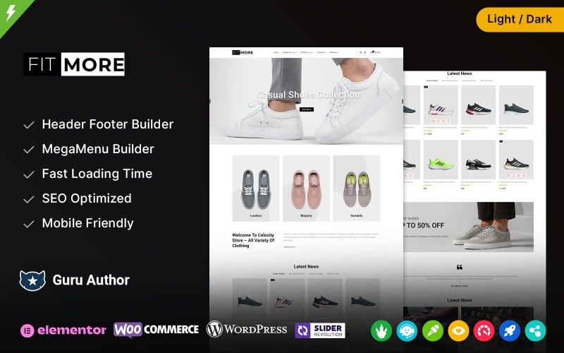 FitMore - Shoes and Fashion Elementor WooCommerce Theme FitMore - Shoes and Fashion Elementor WooCommerce Theme