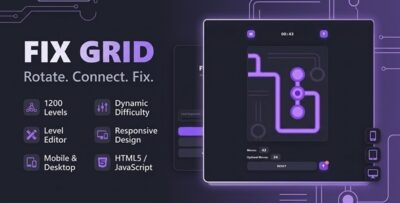 Fix Grid | HTML5 Rotate and Connect Logic Puzzle Game
