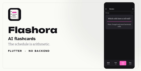 Flashora | Flutter AI Flashcards App Template Flashora | Flutter AI Flashcards App Template