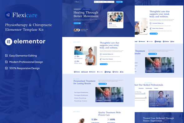 Flexicare - Physiotherapy & Chiropractic Elementor Template Kit Flexicare - Physiotherapy & Chiropractic Elementor Template Kit