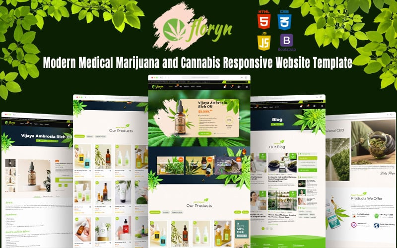 Floryn- Modern Medical Marijuana and Cannabis Responsive Website Template Floryn- Modern Medical Marijuana and Cannabis Responsive Website Template