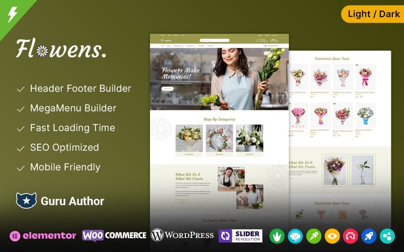 Flowens - Flower Shop Florist and Gift Store WordPress WooCommerce Theme Flowens - Flower Shop Florist and Gift Store WordPress WooCommerce Theme