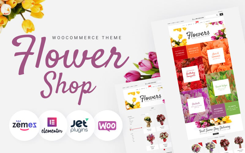 Flower Shop - Colorful WooCommerce Theme Flower Shop - Colorful WooCommerce Theme