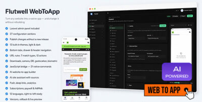 Flutwell | Flutter Web To App Builder With Laravel Admin Panel