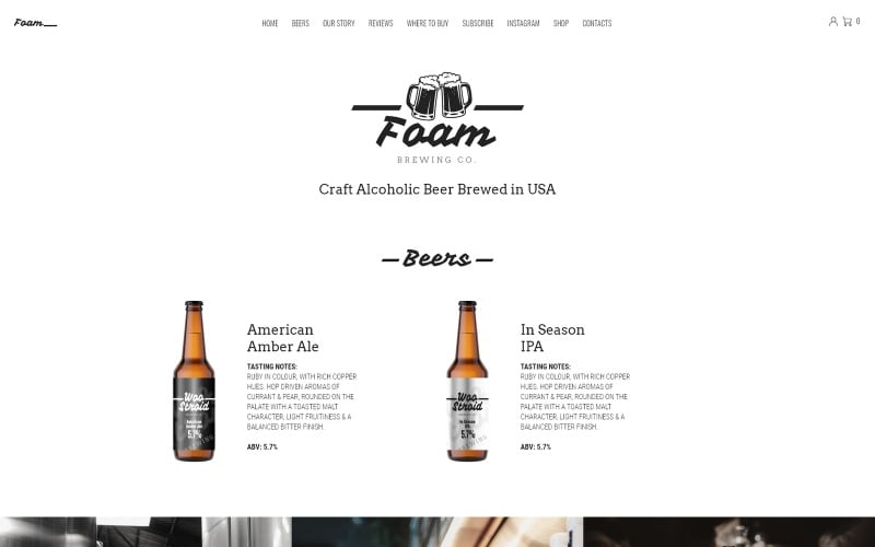 Foam - Beer Pub ECommerce One Page Modern Elementor WooCommerce Theme Foam - Beer Pub ECommerce One Page Modern Elementor WooCommerce Theme