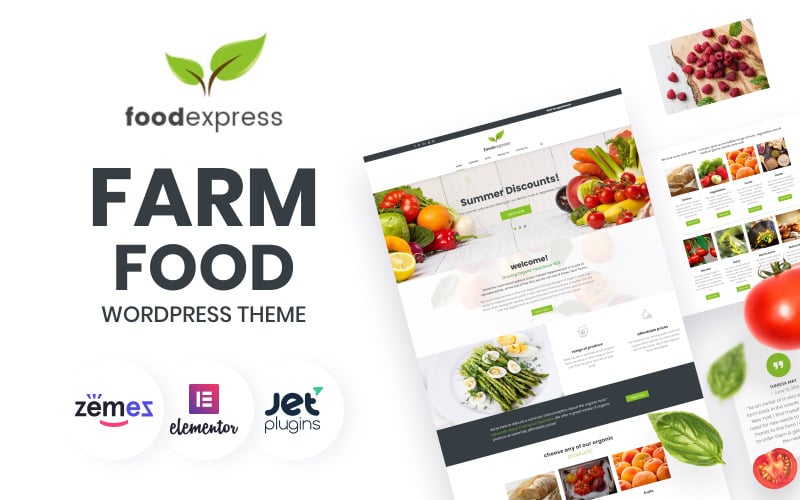 Food Express - Farm Food WordPress Theme for Agricultural Products Website Food Express - Farm Food WordPress Theme for Agricultural Products Website