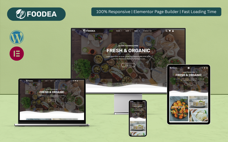 Foodea - Organic Food, Grocery Store & Farm Products WooCommerce Elementor Template Foodea - Organic Food, Grocery Store & Farm Products WooCommerce Elementor Template