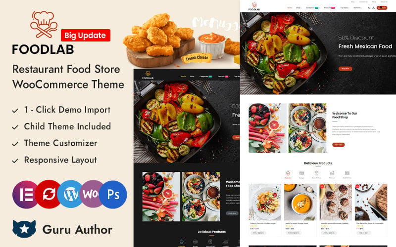 FoodLab - Restaurant Food Store Elementor WooCommerce Responsive Theme FoodLab - Restaurant Food Store Elementor WooCommerce Responsive Theme