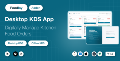 Foodlay KDS | Kitchen Display System Desktop Add-on