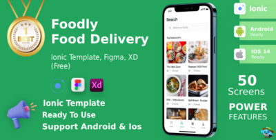 Foodly – Restaurant and Food Delivery UI Kit for Ionic