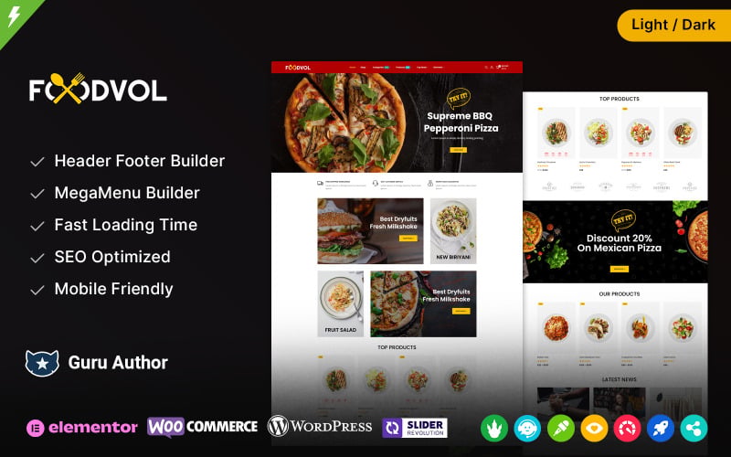 Foodvol - Restaurants and Food and Fast Food WooCommerce Theme Foodvol - Restaurants and Food and Fast Food WooCommerce Theme