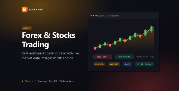 Forex & Stocks Trading for Bicrypto - Multi-Asset CFD Desk, Leverage & Margin Engine Addon Forex & Stocks Trading for Bicrypto - Multi-Asset CFD Desk, Leverage & Margin Engine Addon