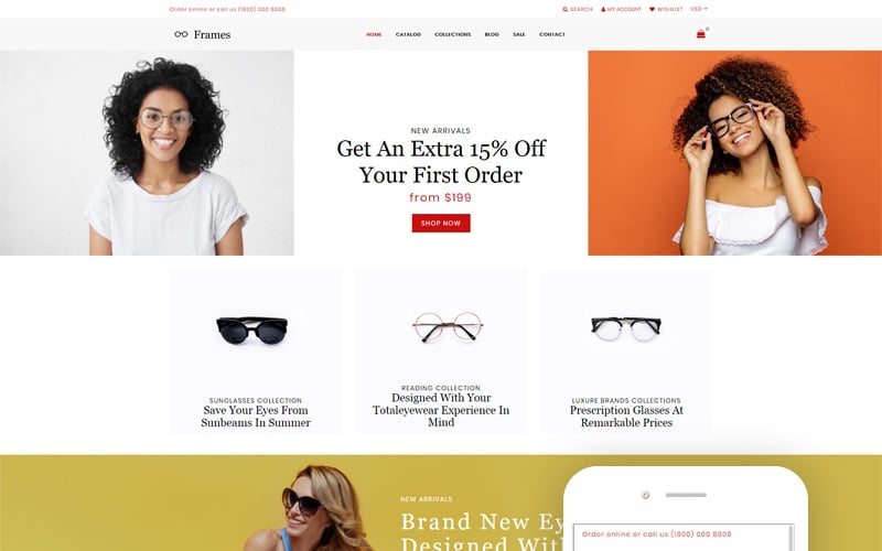 Frames - Glasses Store Clean Shopify Theme Frames - Glasses Store Clean Shopify Theme