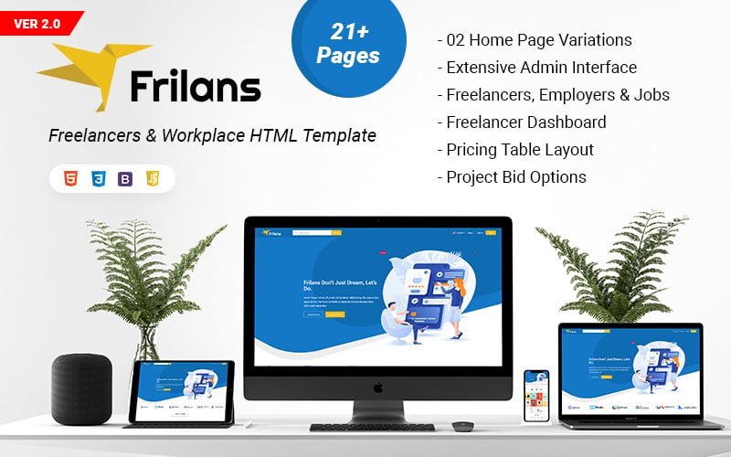 Frilans Freelancers and Workplace HTML Website Template Frilans Freelancers and Workplace HTML Website Template